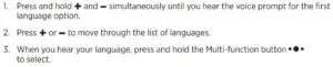 Changing the language