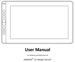 HUION KAMVAS 13 GS1331 Manual Image