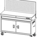 HUSKY 1-888-HD Mobile Work Center with 2 Doors manual Thumb