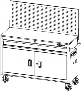 HUSKY 1-888-HD Mobile Work Center with 2 Doors manual Image