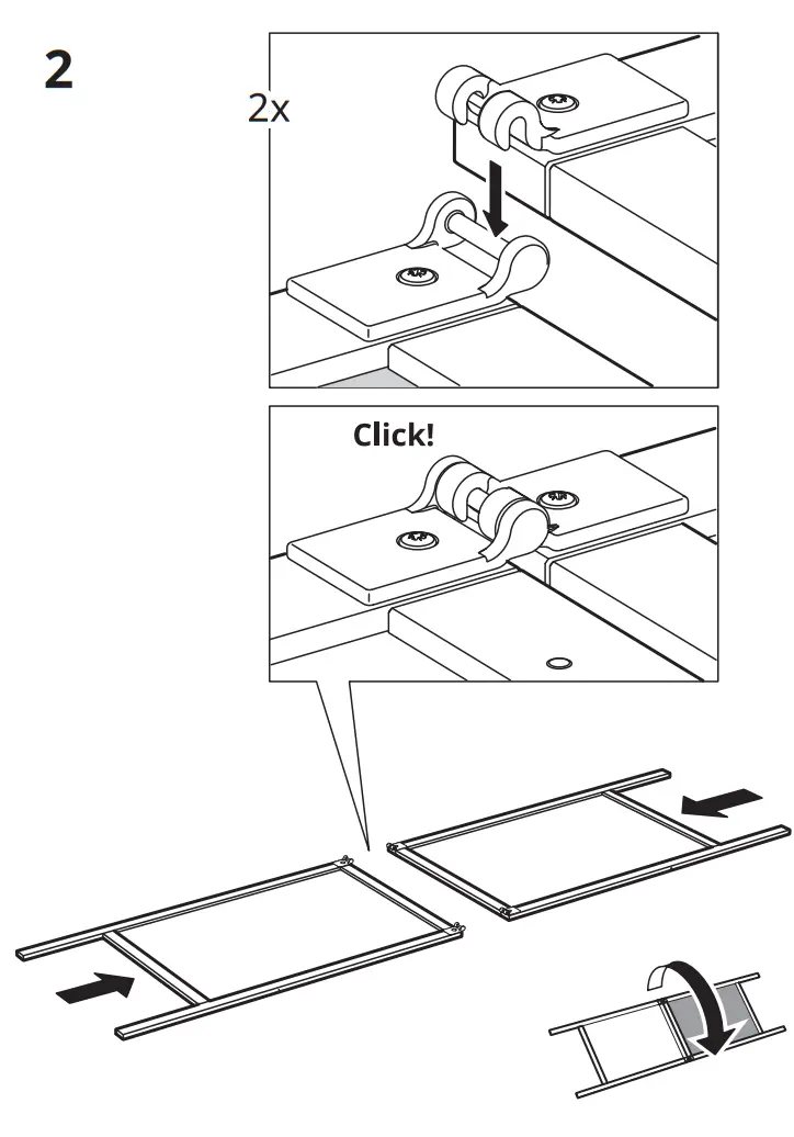 Attaching the hinge parts