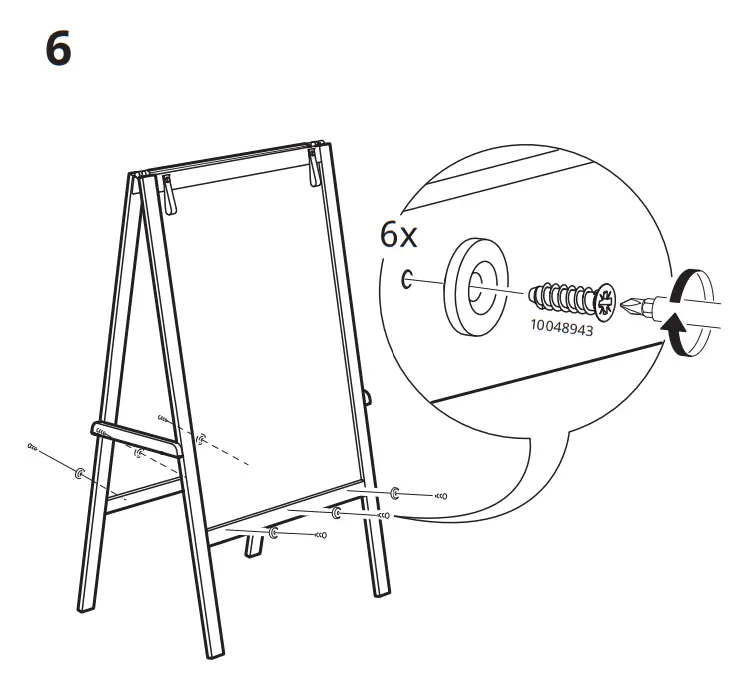 Securing the mini-shelfs to the easel