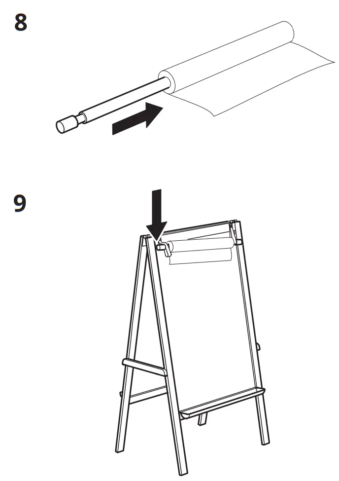 Setting up the paper roll holder