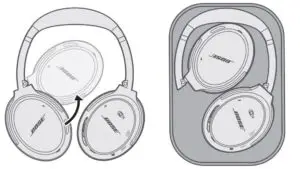 Folding the BOSE headphones