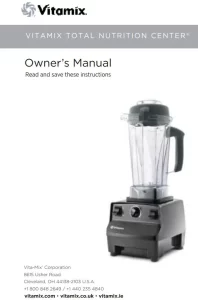 Vitamix Total Nutrition Center Manual Image