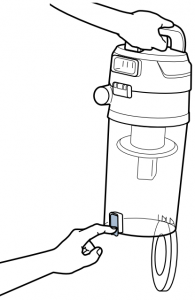 Pressing the release button