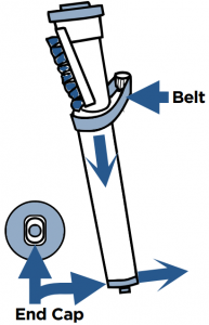 Pulling the belt out