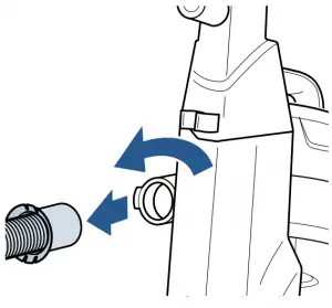 Removing the hose from the rear