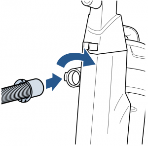 Inserting the hose