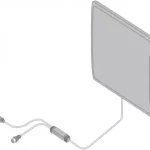 ONE FOR ALL Flat Black Antenna Manual Thumb