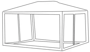 Outsunny 84C-022 3 x 4m Party Tent Outdoor Gazebo Garden Canopy Shelter Manual Image