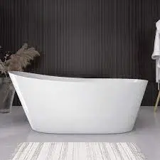 GETPRO GS324 63 Inch Oval Acrylic Flatbottom Non-Whirlpool Freestanding Soaking Bathtub Manual Image
