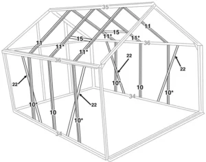 HARBOR FREIGHT 47712 6 ft x ft Green House Manual Image