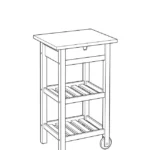 IKEA 800.359.20 FÖRHÖJA Kitchen Cart Birch Manual Thumb