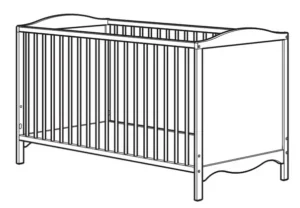 IKEA SMAGORA 60x120cm Cot Manual Image