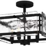 QUOIZEL QSF5594EK Lancer 15 Inch 4-Light Earth Black Semi-Flush Mount Manual Thumb