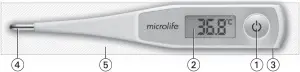 microlife MT 550 Digital Thermometer Manual Image