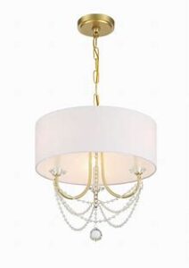 CRYSTORAMA DEL-90803-AG Delilah Three Light Mini Chandelier Manual Image