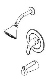 AQUAVISTA TUB and Shower Faucet with Two Handle Options Manual Image