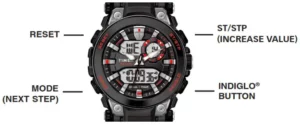 TIMEX DGTL Ana-Digi 03X Wrist Watch Manual Image