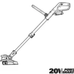 WORX WG162, WG162.9 20V Power Share Cordless Grass Trimmer Manual Thumb