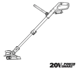 WORX WG162, WG162.9 20V Power Share Cordless Grass Trimmer Manual Image