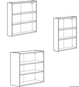 IKEA ENHET wall cb with 2 shelves Manual Image