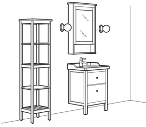IKEA HEMNES Bathroom Vanity Manual Image