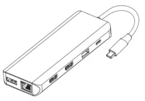 LASUNEY ALL-IN-ONE USB C HUB WITH TRIPLE DISPLAY Manual Image
