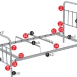 Spa Sensations BROOKE METAL BED FRAME Single Manual Thumb
