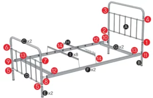 Spa Sensations BROOKE METAL BED FRAME Single Manual Image