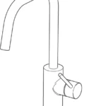 IKEA ALMAREN Kitchen Mixer Tap WITH Pull Out Spout Stainless Steel Manual Thumb