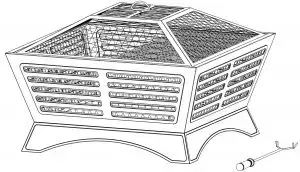 Pleasant Hearth 34 IN. Hutchinson Steel Fire Pit OFW380S Manual Image