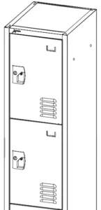 ADIR office Four Tier Locker ADI629-204 Manual Image