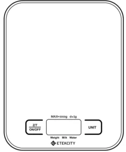 ETEKCITY Digital Kitchen Scale EK6015 Manual Image