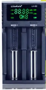 LiitoKala Lii-S2 Auto-Polarity Detect Charger Manual Image