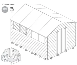 Mercia Garden Overlap Apex Shed 01OVLPA1008DDFW-V1, 01OVLPA1008DDFW-V1-NW Manual Image