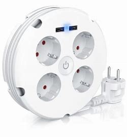 BEARWARE 4-way Power Strip with 2 USB Ports 303302, 6963BLK Manual Image