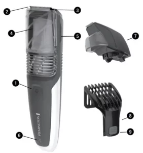 REMINGTON Vac Trim Beard Trimmer MB6850AU Manual Image
