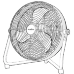 nedis Rechargeable Floor Fan FNFL20CBK30 Manual Thumb
