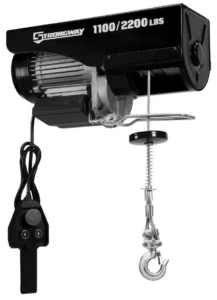 STRONGWAY 1100-Lb. Single 2200-Lb. Double-Line Capacity Electric Hoist Manual Image