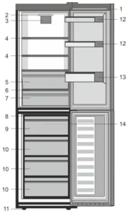 beko Refrigerator Freezer RCNA386E30ZXB Manual Image