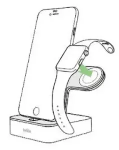 belkin Apple Watch and iPhone Charge Dock F8J200 Manual Image