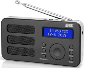 August Portable DAB+FM Alarm Clock Radio MB225B Manual Image