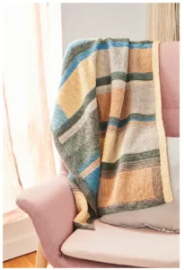 LION BRAND Wool-Ease DK Cakes Lakeside Afghan L90084 Manual Image