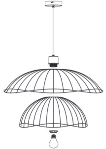 QAZQA Pua HL Black 60 E27 Manual Image